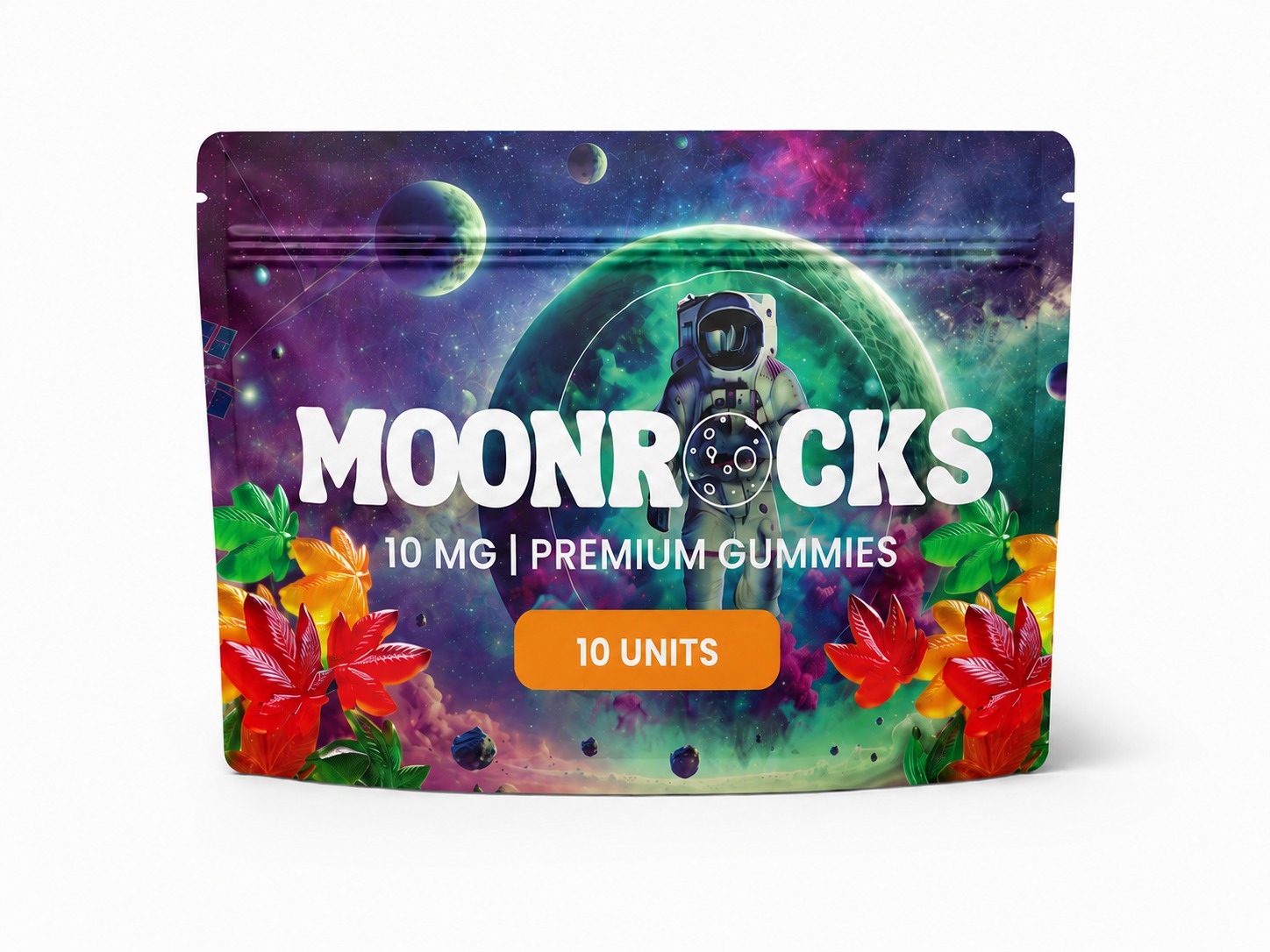 Moonrocks 10mg Solar Flare premium gummies pouch
