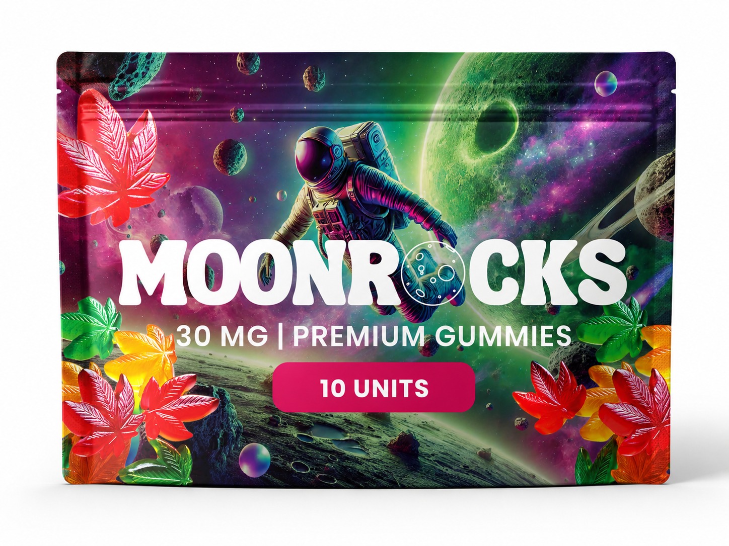 Moonrocks 30mg Deep Cosmic premium gummies pouch